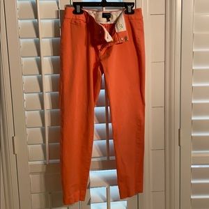 Coral fitted crop pants